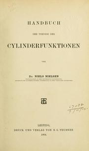 Cover of: Handbuch der Theorie der Cylinderfunktionen.