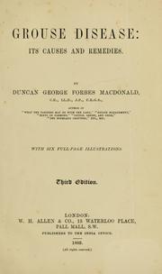 Cover of: Grouse disease by Duncan George Forbes Macdonald