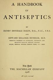 Cover of: A handbook of antiseptics