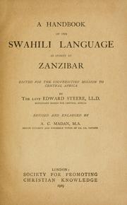 Cover of: handbook of the Swahili language as spoken at Zanzibar