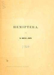 Cover of: Hemipteren by Gustav L. Mayr
