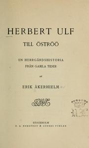 Cover of: Herbert Ulf till Öströö