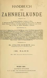Cover of: Handbuch der Zahnheilkunde by Julius Scheff