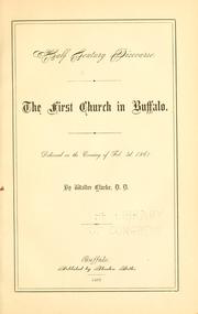 Cover of: Half century discourse.: The first church in Buffalo.