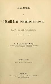 Cover of: Handbuch des öffentlichen Gesundheitswesens by Hermann Eulenberg