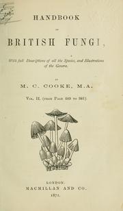 Cover of: Handbook of British fungi by M. C. Cooke