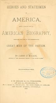 Cover of: Heroes and statesmen of America: a popular book of American biography