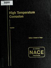 Cover of: High temperature corrosion by Robert A. Rapp