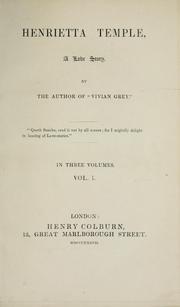 Cover of: Henrietta Temple by Benjamin Disraeli