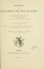 Cover of: Histoire de l'éclairage des rues de Paris. by Eugène Defrance