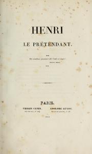 Cover of: Henri le préténdant by Auguste Luchet