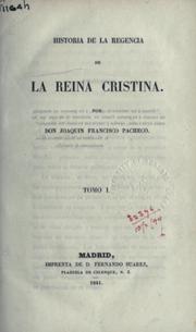Cover of: Historia de la Regencia de la reina Cristina.