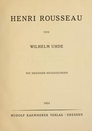 Henri Rousseau by Wilhelm Uhde