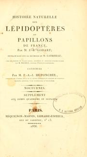 Cover of: Histoire naturelle des lépidoptères ou papillons de France, par M. J.-B. Godart.