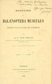 Cover of: Histoire du Balænoptera musculus échoué sur la plage de Langrune by Yves Delage