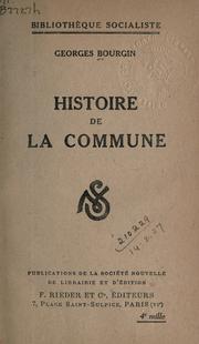 Cover of: Histoire de la Commune.