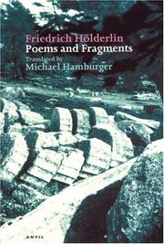 Cover of: Poems And Fragments by Friedrich Hölderlin