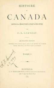 Cover of: Histoire du Canada depuis sa découverte jusqu'à nos jours