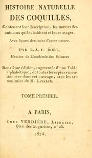 Histoire naturelle des coquilles by L. A. G. Bosc