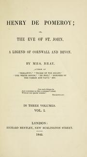 Cover of: Henry de Pomefrey, or, The eve of St. John: a legend of Cornwall and Devon