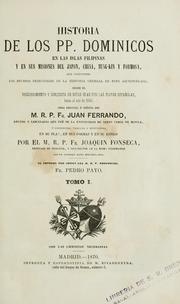 Cover of: Historia de los pp. Dominicos en las islas Filipinas y en sus misiones del Japon, China, Tung-kin y Formosa by Juan Ferrando