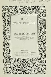Cover of: Her own people | B. M. Croker