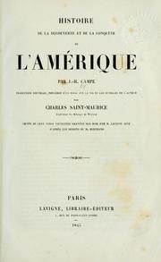 Cover of: Histoire de la découverte et de la conquête de l'Amérique by Joachim Heinrich Campe