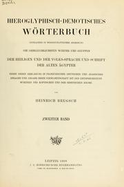 Cover of: Hieroglyphisch-demotisches wörterbuch by Heinrich Karl Brugsch