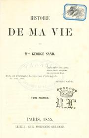 Cover of: Histoire de ma vie