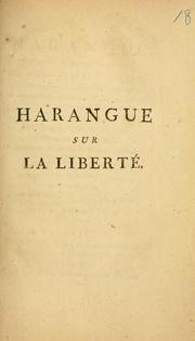 Harangue prononcée le premier mars 1790 par François Félix Nogaret,... En présence Des citoyens actifs de Versailles... by François-Félix Nogaret