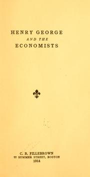 Cover of: Henry George and the economists