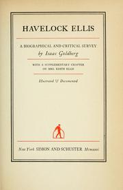 Cover of: Havelock Ellis by Goldberg, Isaac
