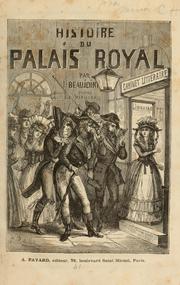 Cover of: Histoire du Palais-Royal