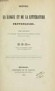 Cover of: Histoire de la langue et de la littérature provençales by A. de Closset