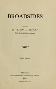 Cover of: Broadsides