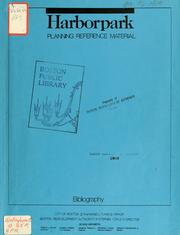 Harborpark planning reference material: bibliography by Boston Redevelopment Authority