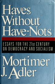 Cover of: Haves without have-nots: essays for the 21st century on democracy and socialism