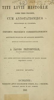 Cover of: Historiae libri trea priores. by Titus Livius