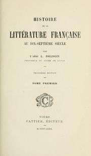 Cover of: Histoire de la littérature française au dix-septième siècle.