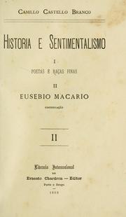 Cover of: Historia e sentimentalismo. by Camilo Castelo Branco