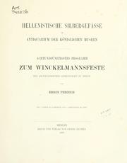 Cover of: Hellenistische Silbergefässe im Antiquarium der königlichen Museen. by Erich Pernice