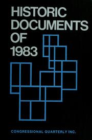 Cover of: Historic documents 1983