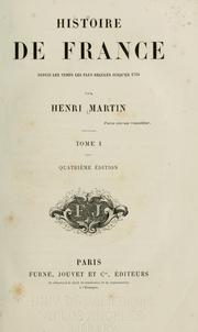 Cover of: Histoire de France: depuis les temps les plus reculés jusqu'en 1789