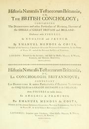 Cover of: Historia naturalis testaceorum Britanniæ by Emanuel Mendes da Costa