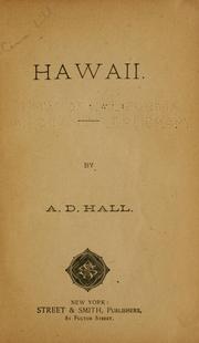 Cover of: Hawaii by A. D. Hall