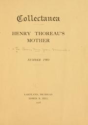 Cover of: Henry Thoreau's mother ... by Jean Munroe Le Brun