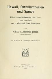 Cover of: Hawaii, Ostmikronesien und Samoa: meine zweite Südseereise (1897-1899) zum Studium der Atolle und ihrer Bewohner