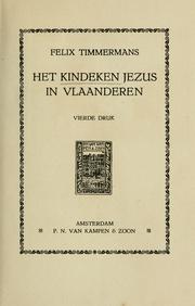 Cover of: kindeken Jezus in Vlaanderen