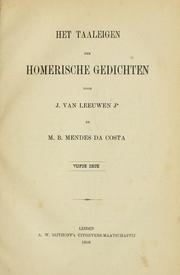 Cover of: taaleigen der Homerische gedichten.