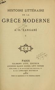 Cover of: Histoire littéraire de la Grèce moderne